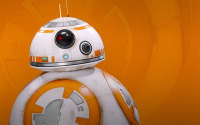 Star Wars, The Force Awakens, robot, orange robot