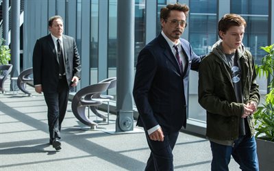 Spiderman Retour À La Maison, En 2017, Robert Downey Jr, Araignée, Tom Holland, L'Homme De Fer