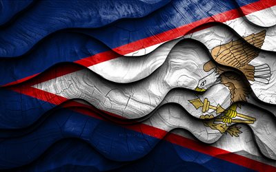 4k, bandera de samoa americana, países oceánicos, banderas de ondas 3d de madera, día de samoa americana, bandera de la samoa americana, bandera de madera de samoa americana, oceanía, símbolos nacionales de samoa americanos, samoa americana