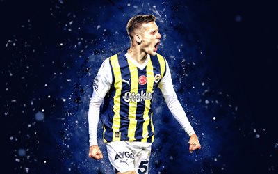sebastian szymanski, 4k, mavi neon işıklar, fenerbahce, süper lig, polonyalı futbolcular, sebastian szymanski 4k, futbol, fenerbahce fc, fenerbahce sk, sebastian szymanski fenerbahce