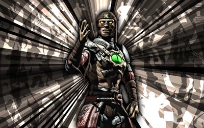 4k, Master of Souls, Mortal Kombat, brown rays background, MKM, abstract art, Mortal Kombat Mobile, Master of Souls MKM, Mortal Kombat characters, Mortal Kombat X, Master of Souls Mortal Kombat, creative art