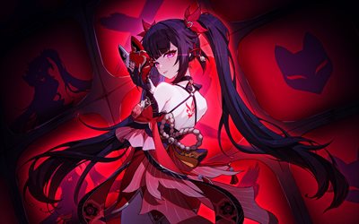4k, 輝き, マスク, ホンカイスターレール, 抽象芸術, 漫画, アニメキャラクター, 蝶, ホンカイスターレールのキャラクター, スパークルホンカイスターレール