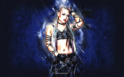 giulia, wwe, lutteur britannique, fond de pierre bleue, giulia lutteuse, champion de la wwe, art grunge, usa, giulia avec ceinture, lutte, eimi gloria matsudo, giulia wwe, divertissement de lutte mondiale