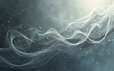 linhas entrelaçadas fluidas cinzentas, 4k, fundo de linhas de onda cinza, fundo cinza onda 3d, fundos de linha cinza, fundo cinza elegante