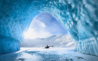 glaciar matanuska, vista interior, paisaje de invierno, montañas chugach, glaciares de alaska, vista del glaciar desde el interior, alaska, eeuu