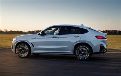 2026, bmw x4 m40i, g02, 4k, vista lateral, exterior, bmw x4, bmw x4 plateado, nuevo bmw x4 2026, bmw x4 g02, coches alemanes, bmw