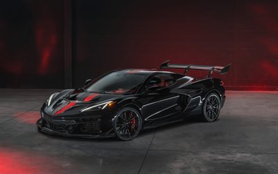 2026, chevrolet corvette zr1x, 4k, vorderansicht, außen, supersportwagen, schwarze chevrolet corvette, chevrolet corvette tuning, neue chevrolet corvette 2026, amerikanische autos, chevrolet