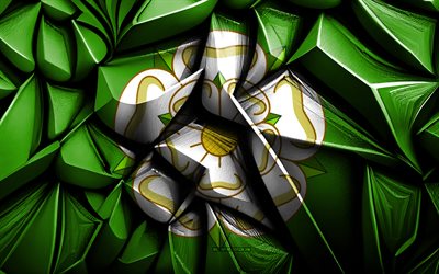bandera de yorkshire del norte, 4k, textura creativa 3d, bandera 3d de yorkshire del norte, condados ceremoniales, inglaterra, arte 3d, bandera de la región de yorkshire del norte, yorkshire del norte