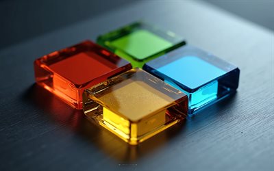 logotipo da microsoft, logotipo de cristal do windows 11, 4k, gemas, logotipo de joias do windows 11, logotipo em mosaico 3d da microsoft, logotipo colorido do windows 11, logotipo do windows 11, janelas 11, logotipo de joias coloridas da microsoft, logotipo do windows, windows