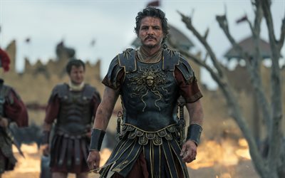 Lucius, 4K, Gladiator II, 2024 movie, poster, Pedro Pascal, Gladiator 2, Lucius Gladiator II