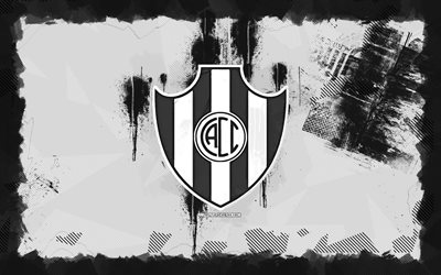 logo de grunge de córdoba central, 4k, división de primera argentina, fondo grune blanco, fútbol, emblema de córdoba central, fútbol americano, logotipo central de córdoba, ca centro córdoba, club de fútbol argentino, centro córdoba fc