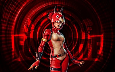 tricera ops fortnite, 4k, sfondo a spirale rosso, fortnite, creativo, tricera ops skin, skin di fortnite tricera ops, tricera ops, personaggi fortnite