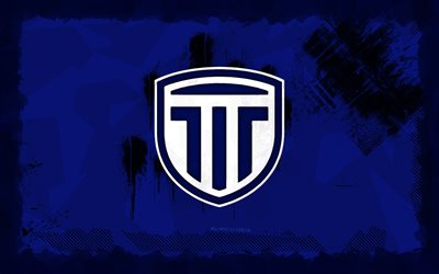 tochigi city fc grunge 로고, 4k, j3 리그, 파란색 그런지 배경, 축구, tochigi city fc emblem, tochigi city fc 로고, tochigi city fc, 일본 축구 클럽, tochigi city