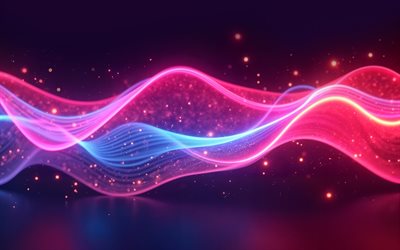 colored light streams, 4K, creative, abstract waves, colorful neon lights, artwork, abstract wavy backgrounds, neon streams, abstract 3D waves