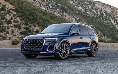 audi sq7 tfsi, 4k, suvs, 2025 autos, ee uu especia, audi audi azul sq7, 2025 audi sq7, autos alemanes, audi