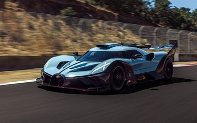 4k, bogatti bolide, blur de mouvement, 2025 voitures, hypercars, trame, supercars, bolide bugatti blanc, 2025 bugatti bolide, voitures françaises, bugatti