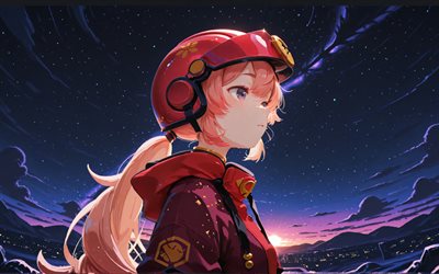 4k, nekomura iroha, paesaggio notturno, vocaloide, skyline, vocaloid2, manga, personaggi vocaloidi, vocaloid 2, cantanti virtuali giapponesi, nekomura iroha vocaloid