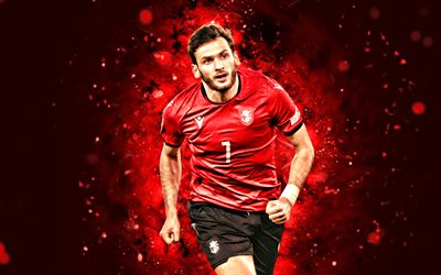 Khvicha Kvaratskhelia, 4k, red neon lights, Georgia national football team, UEFA, Georgia, Georgian footballers, football, soccer, Khvicha Kvaratskhelia 4K, national teams, Khvicha Kvaratskhelia Georgia Team