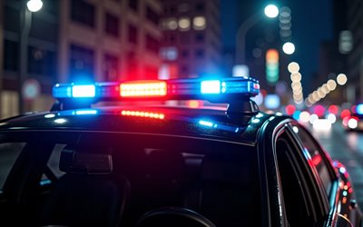تومض الشرطة الأضواء, سقف سيارة الشرطة, الأضواء الوامضة, مفاهيم مطاردة, مفاهيم الشرطة, سيارة الشرطة