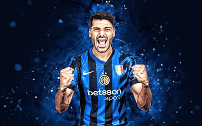 mehdi taremi, 4k, luci al neon blu, inter, serie a, calciatori iraniani, mehdi taremi 4k, calcio, internazionale, mehdi taremi inter milano