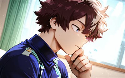 shoto todoroki, 4k, mi héroe academia, de cerca, manga, boku no héroe academia, todoroki shouto, obra de arte, shoto todoroki mi héroe academia, todoroki shoto