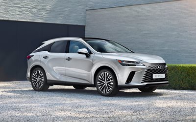 2025, lexus rx, 4k, ön görünüm, dış, gümüş lexus rx, yeni lexus rx 2025, rx450h, melez, japon arabaları, lexus