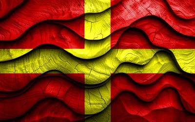 4k, messina flag, cidades da itália, bandeiras de ondas 3d de madeira, dia de messina, bandeira de messina, itália, bandeira de madeira de messina, cidades italianas, messina