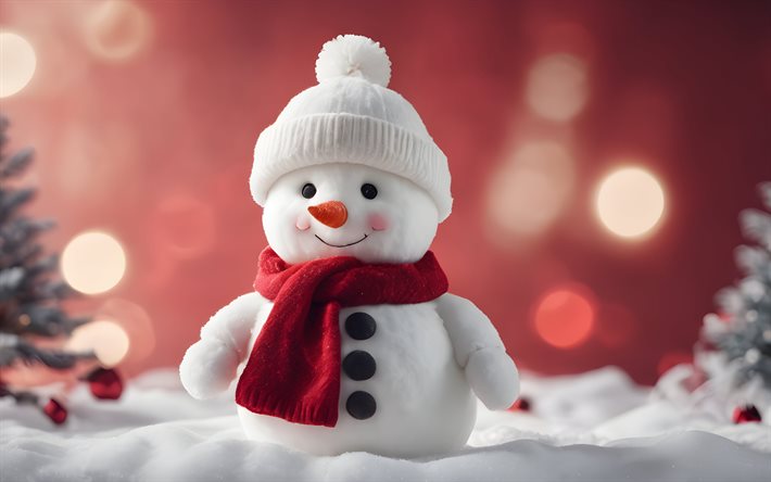 muñeco de nieve, invierno, nieve, muñeco de nieve 3d, paisaje invernal, muñeco de nieve de dibujos animados, arte creativo
