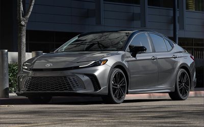 2026, تويوتا كامري, 4k, منظر أمامي, الخارج, تويوتا كامري فضية, تويوتا كامري 2026 الجديدة, سيدان فضية, تويوتا كامري هايبرد xse, السيارات اليابانية, تويوتا