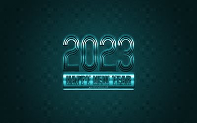2023 Happy New Year, light blue carbon texture, 2023 light blue background, 2023 concepts, 2023 light blue carbon background, Happy New Year 2023, carbon texture