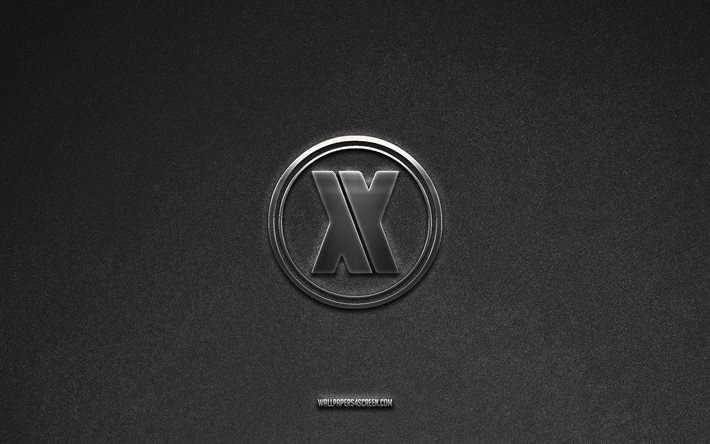 Blasterjaxx logo, music brands, gray stone background, Blasterjaxx emblem, music logos, Blasterjaxx, music signs, Blasterjaxx metal logo, stone texture