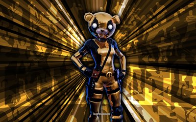 4k, piscina dourada, fundo de raios dourados, pele cuddlepool dourada, piscina dourada fortnite, arte abstrata, skin cuddlepool ouro fortnite, personagens fortnite, fortnite, arte criativa