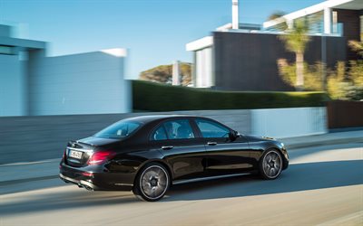 Mercedes-Benz, E43, 2017, Mercedes-AMG E43, new car, black Mercedes
