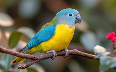 türkisspapagei, blau  gelb  papagei, neophemäerpulchella, vögel von australien, papageien, schöne vögel