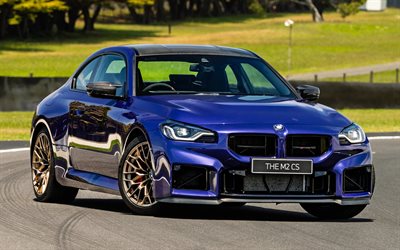 BMW M2 CS, 4k, raceway, 2026 cars, G87, UK-spec, Blue BMW M2 CS, HDR, 2026 BMW M2, german cars, BMW M2 G87, BMW