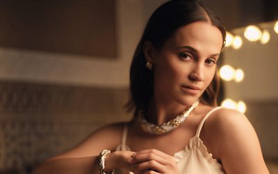 アリシア・ヴィカンデル, 4k, エルの写真撮影, アメリカの有名人, 美しさ, ハリウッド, スウェーデンの女優, アリシア・ヴィカンデル写真撮影