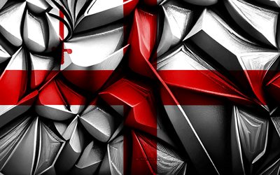 Flag of City of London, 4k, 3d creative texture, City of London 3d flag, Ceremonial counties, England, City of London flag, 3d art, City of London
