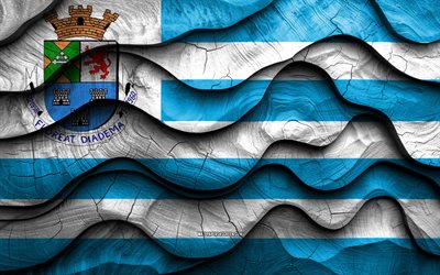 4k, bandera de diadema, ciudades de brasil, banderas de ondas 3d de madera, día de diadema, brasil, bandera de madera de diadema, ciudades brasileñas, diadema