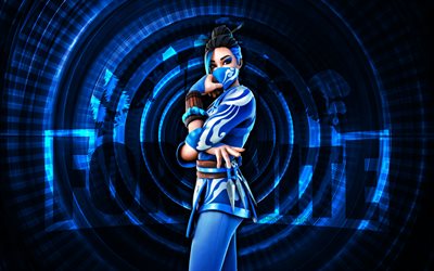 Blue Red Jade Fortnite, 4k, blue spiral background, Fortnite, creative, Blue Red Jade Skin, Fortnite Blue Red Jade Skin, Blue Red Jade, Fortnite characters