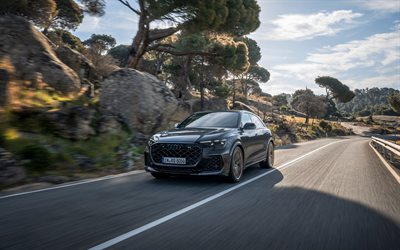 2026, audi q8, 4k, vista frontal, exterior, audi q8 negro, nuevo audi q8 2026, coches alemanes, audi