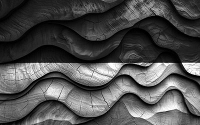 4k, bandera de friburgo, cantones de suiza, banderas de madera con ondas 3d, día de friburgo, suiza, bandera de madera de friburgo, cantones suizos, friburgo