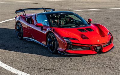 ferrari sf90 xx stradale, 4k, 2023 voitures, supercars, hypercars, 2023 ferrari sf90 xx stradale, voitures italiennes, ferrari