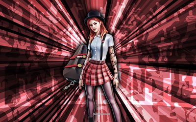 4k, gafas de pimienta thorne, fondo de rayos rojos, gafas sin piel de pepper thorne, gafas de pepper thorne fortnite, arte abstracto, gafas fortnite con piel de pepper thorne, personajes fortnite, fortnite, arte creativo