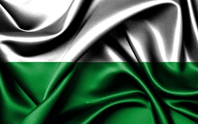 antioquia flagge, 4k, seidenwellenfahnen, kolumbianische abteilungen, tag von antioquia, stofffahnen, flagge von antioquia, 3d kunst, antioquia, südamerika, abteilungen von kolumbien, antioquia 3d flagge, kolumbien