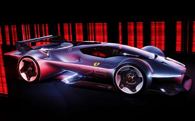Ferrari Vision Gran Turismo, 4k, hypercars, 2022 cars, supercars, studio, 2022 Ferrari Vision Gran Turismo, italian cars, Ferrari
