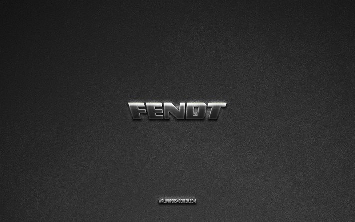 Fendt logo, brands, gray stone background, Fendt emblem, popular logos, Fendt, metal signs, Fendt metal logo, stone texture