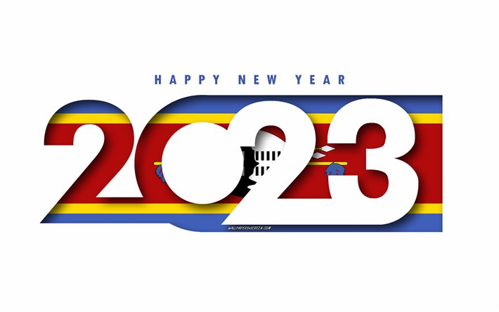 नया साल मुबारक हो 2023 इस्वातिनी, सफेद पृष्ठभूमि, इस्वातिनी, न्यूनतम कला, 2023 इस्वातिनी अवधारणाएँ, इस्वातिनी 2023, 2023 इस्वातिनी पृष्ठभूमि, 2023 हैप्पी न्यू ईयर इस्वातिनी