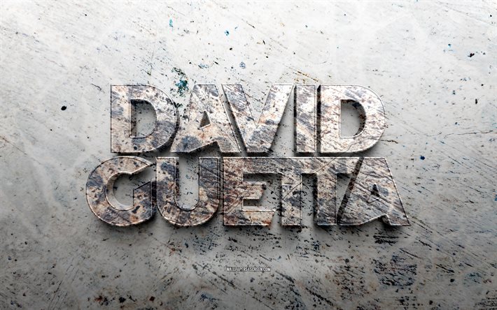 david guetta 石のロゴ, 4k, 石の背景, ピエール・ダヴィッド・ゲッタ, フランスのdj, デヴィッド・ゲッタの3dロゴ, 音楽スター, クリエイティブ, デヴィッド・ゲッタのロゴ, グランジアート, デヴィッドゲッタ