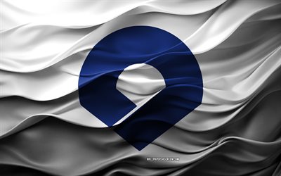 4k, Flag of Wakayama, Japanese prefectures, 3d Wakayama flag, Japan, Wakayama flag, 3d texture, Day of Wakayama, Japanese national symbols, 3d art, Wakayama