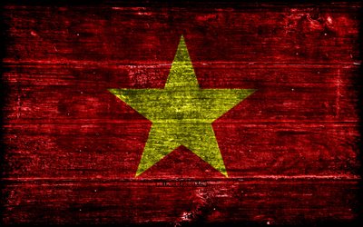 vietnam träflagga, 4k, träregra flaggor, asiatiska länder, vietnamflagg, vietnamdag, asien, vietnamesisk flagga, vietnam, vietnamesiska nationella symboler, vietnamflagga